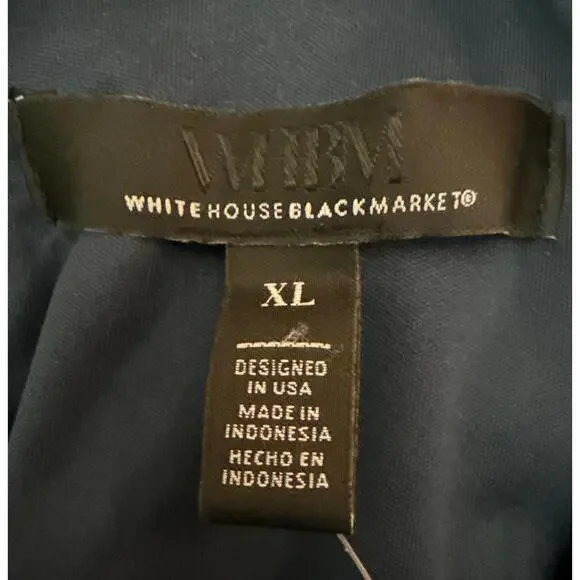 🆕LISTING🆕 White House Black Market deep teal velvet type dress shirt - Picture 5 of 7